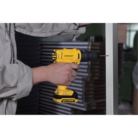 10mm Cordless Percussion Screwdriver + Carrying Case + Accessories