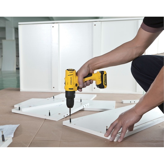 10mm Cordless Percussion Screwdriver + Carrying Case + Accessories