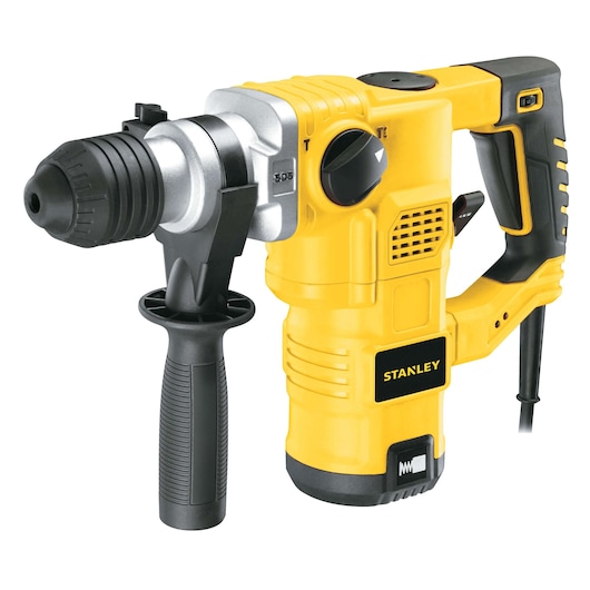 1250W 32mm 3 Mode L Shape SDS Plus Hammer Drill with Kitbox
