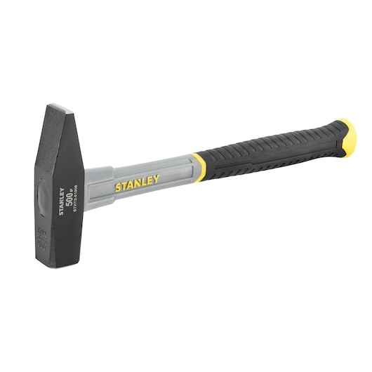 Stanley 500g hammer with black and yellow ergonomic handle, designed for precision tasks.