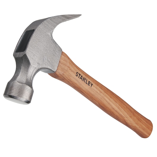 16Oz Wood Handle Nail Hammer Hexagonal