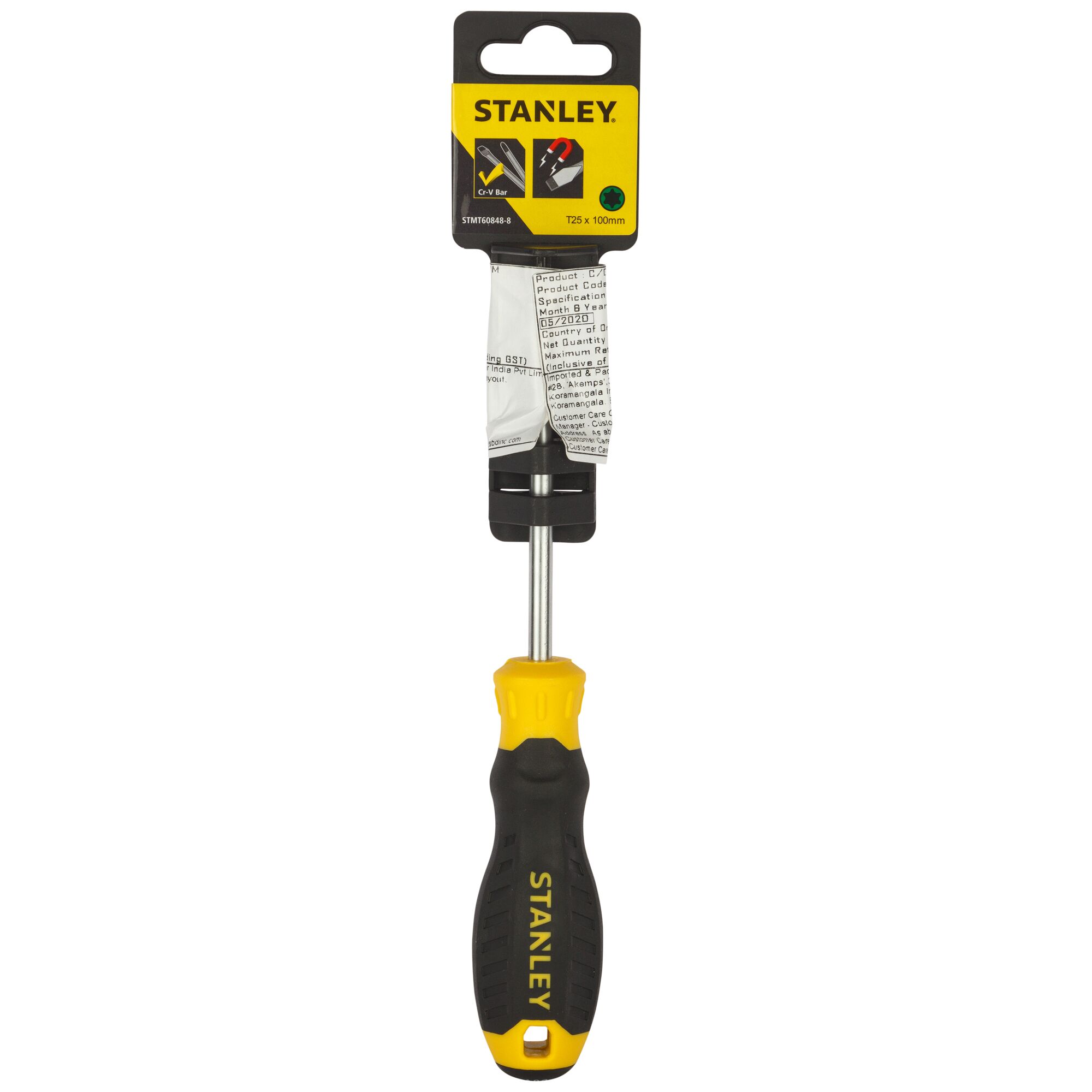 CUSHION GRIP SCREW DRIVER TORX T25x100mm | STANLEY