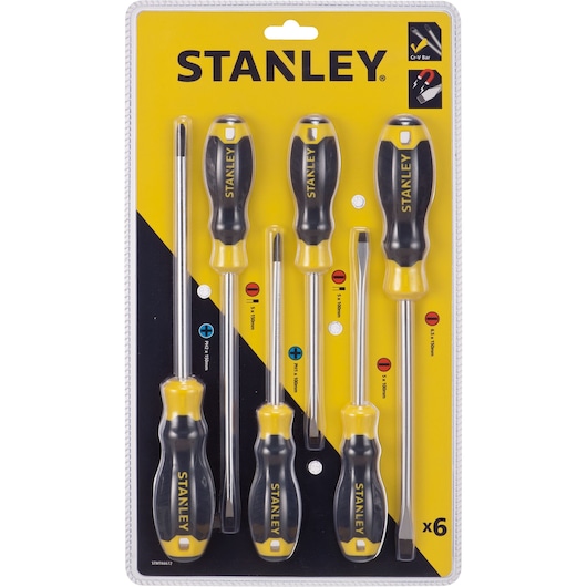 6 Pcs C/Grip Screwdriver Set