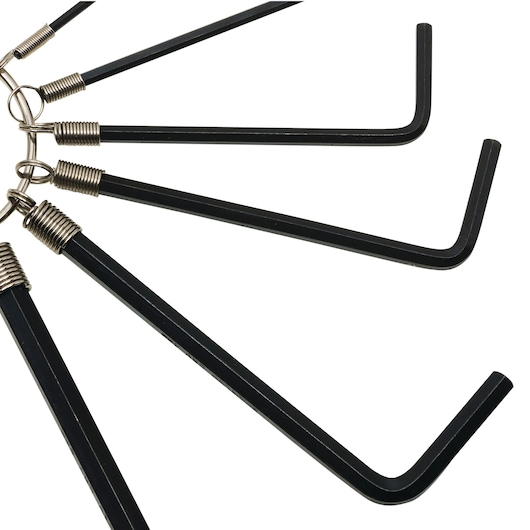 Hex Keys On Ring Set Of 10  Pcs.