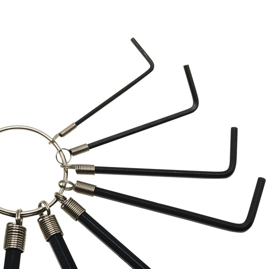 Hex Keys On Ring Set Of 10  Pcs.