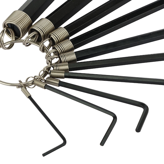 Hex Keys On Ring Set Of 10  Pcs.