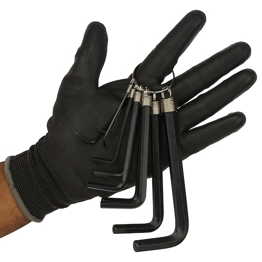 Hex Keys On Ring Set Of 10  Pcs.