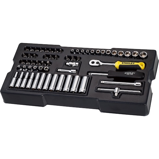 60 Pcs 1/4In Metric Socket Module