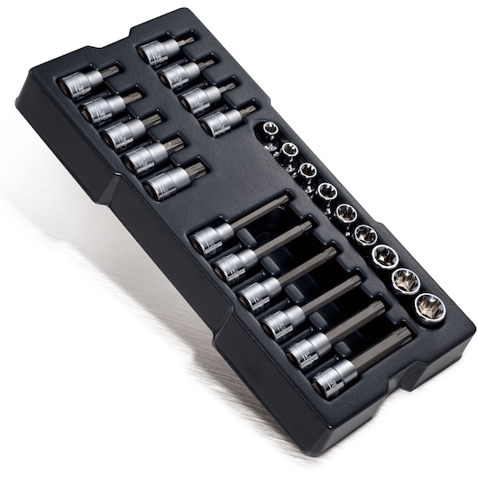 24PC 1/2IN METRIC BIT SOCKET MODULE