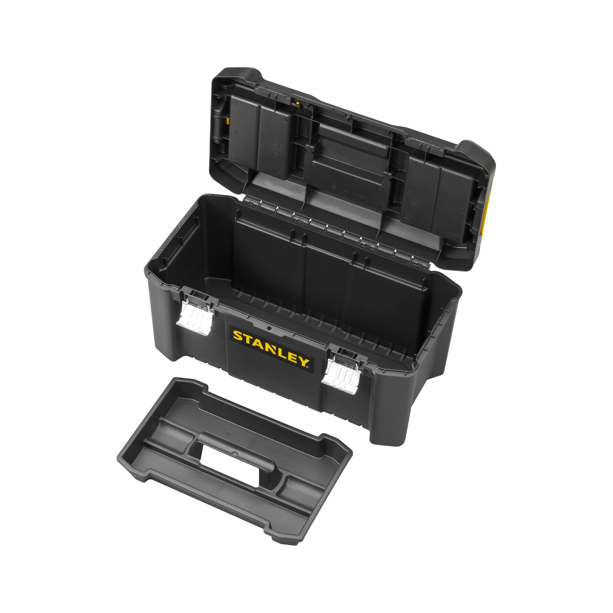 ★希少★ Armour★トミー.アーマー★スタンドバック★黒/灰★ STANLEY® 19 in. Essential Tool Box With Metal Latches | STANLEY