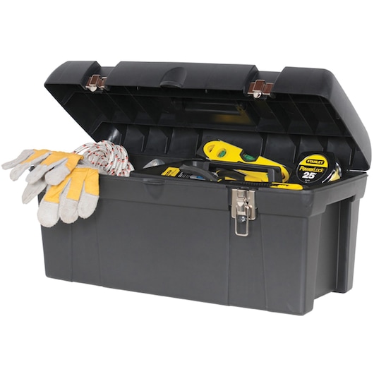 24" TOOLBOX W/METAL LATCHES N