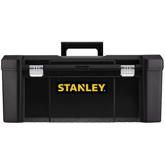 26 in. Plastic Portable Tool Box with Metal Latches in Black 26 in. Plastic Portable Tool Box with Metal Latches in Black
